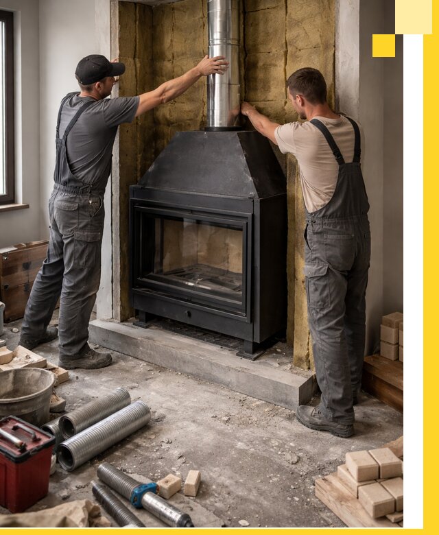 Изготовление и монтаж закрытых каминов в Светлограде под ключ
