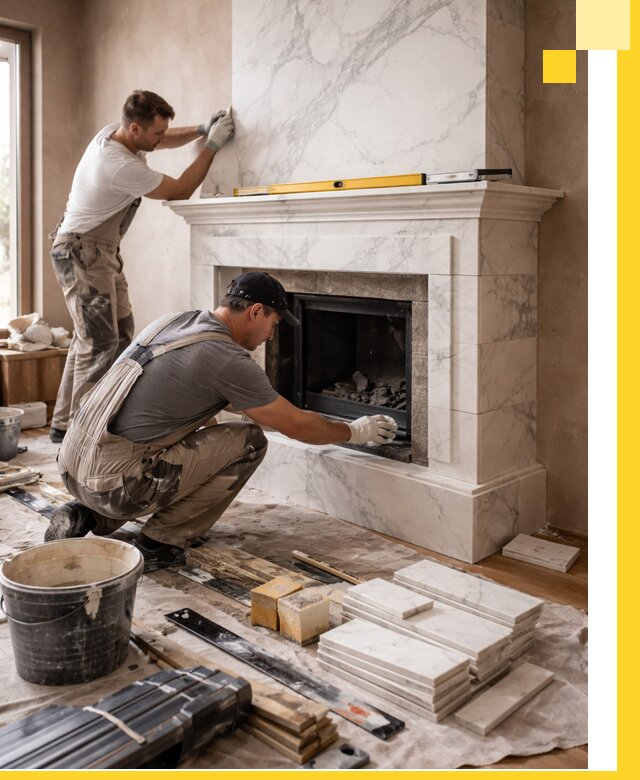 Отделка каминов в Светлограде качественные облицовочные работы