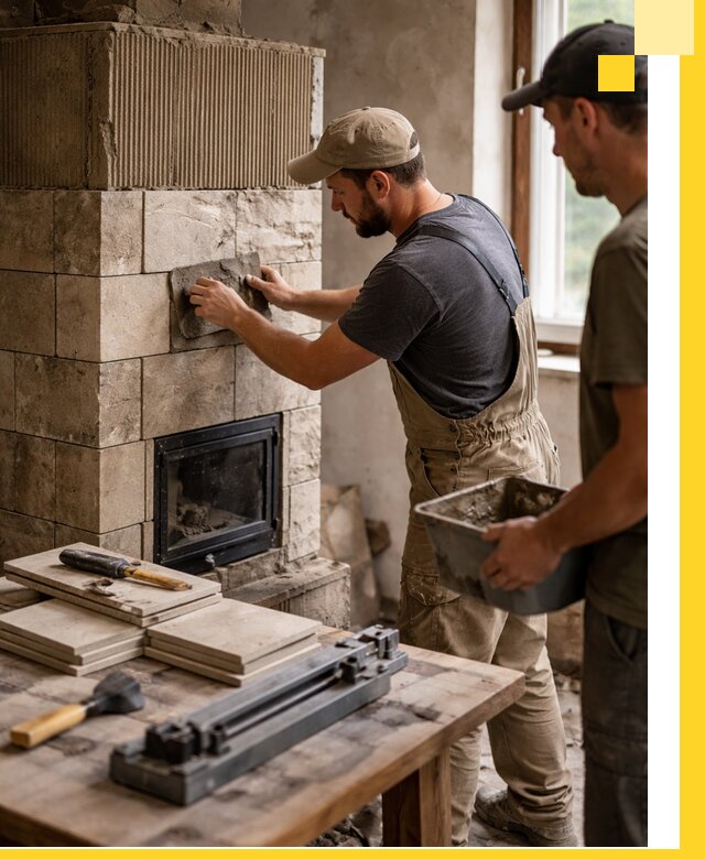 Профессиональная облицовка печей в Светлограде: керамика и камень