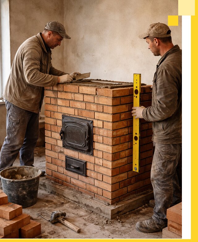 Отопительные печи под ключ в Светлограде, установка и сборка