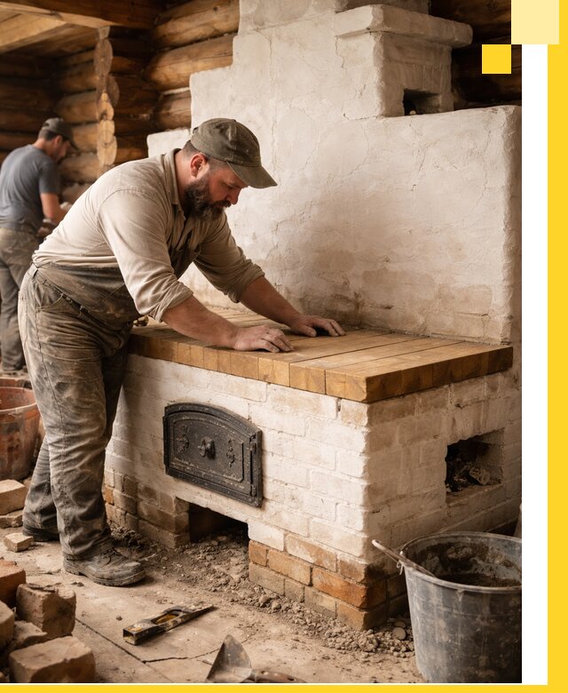 Проектирование и установка русской печи с лежанкой в Светлограде