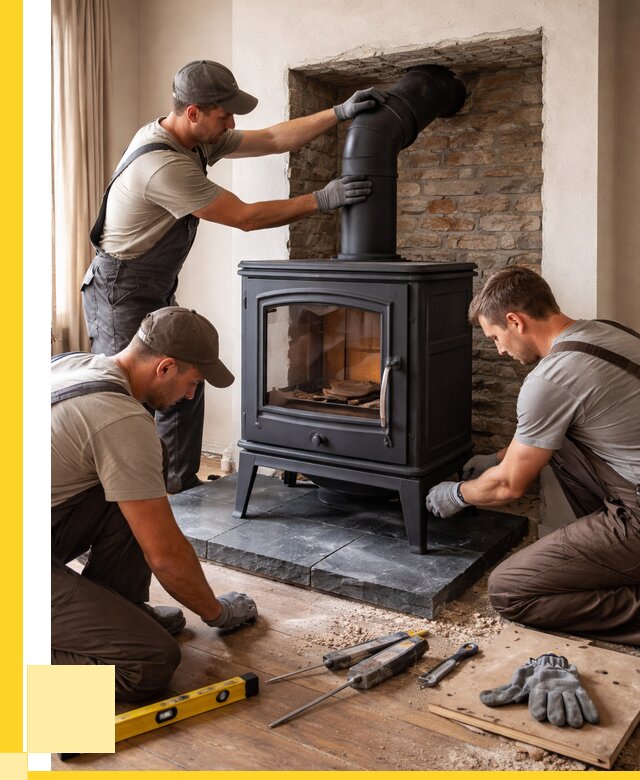 Монтаж печи камина в частном доме в Светлограде от 25395 р. | ЭриданСвт