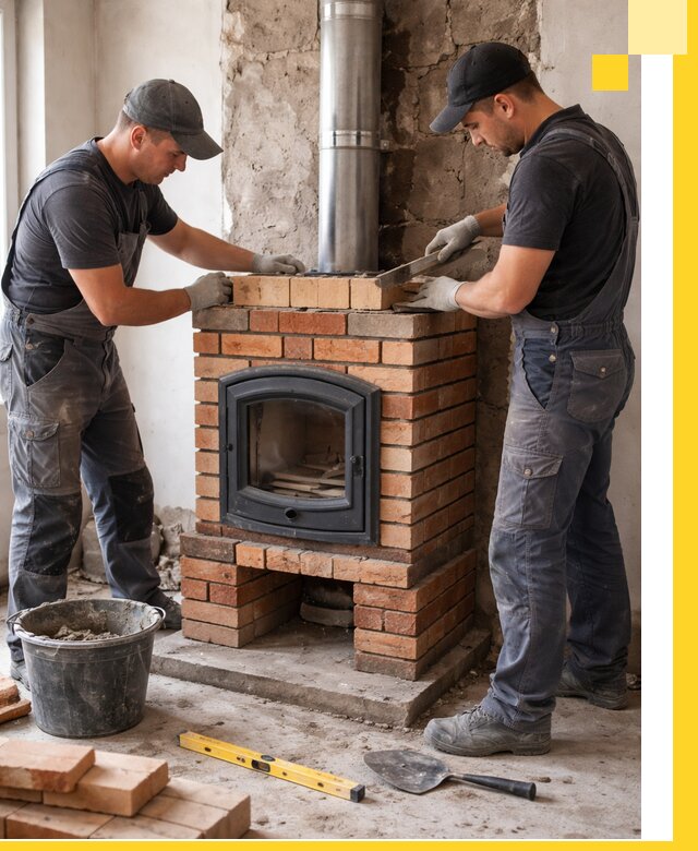 Монтаж печи камина под ключ в Светлограде с гарантией и пусконаладкой