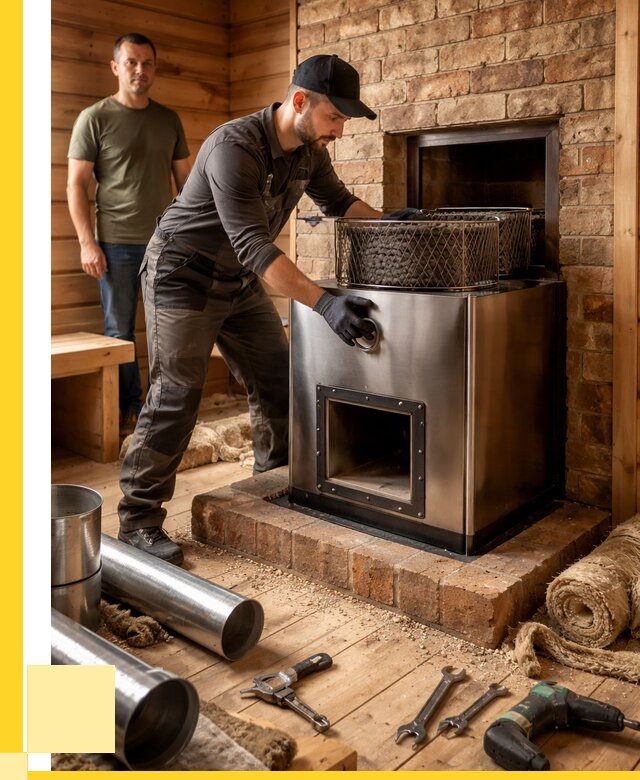 Монтаж банных печей под ключ в Светлограде от 18284 р., ЭриданСвт