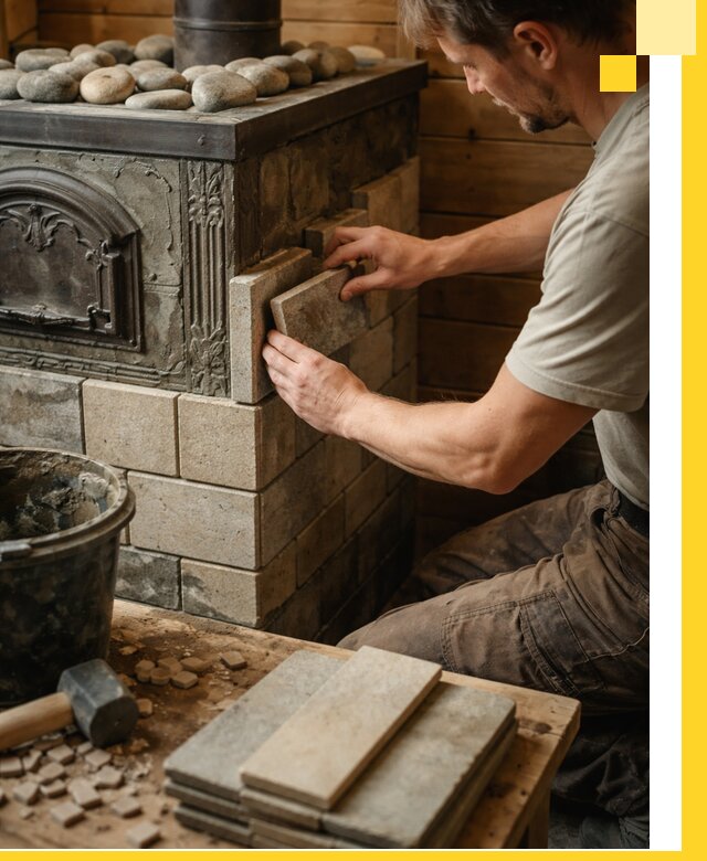 Облицовка банных печей в Светлограде профессиональная отделка