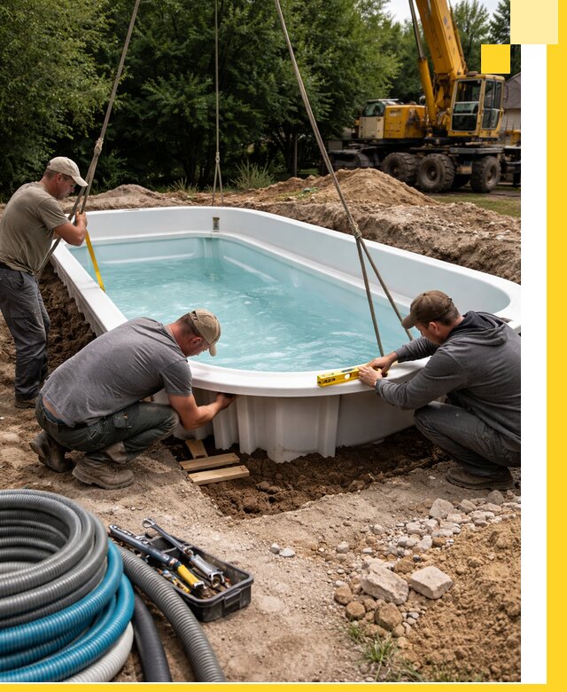 Установка и монтаж композитных бассейнов под ключ в Светлограде