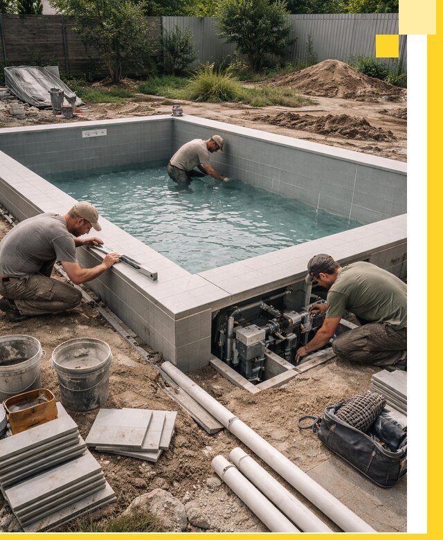 Строительство и монтаж бассейнов для дачи под ключ в Светлограде