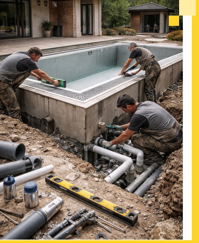 Строительство переливных бассейнов в Светлограде под ключ