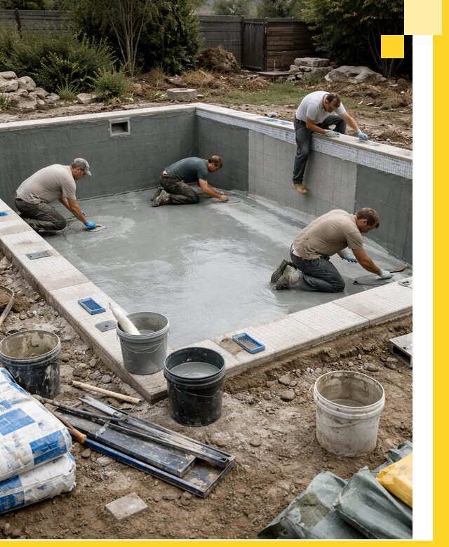 Изготовление и монтаж чаши бассейна под ключ в Светлограде