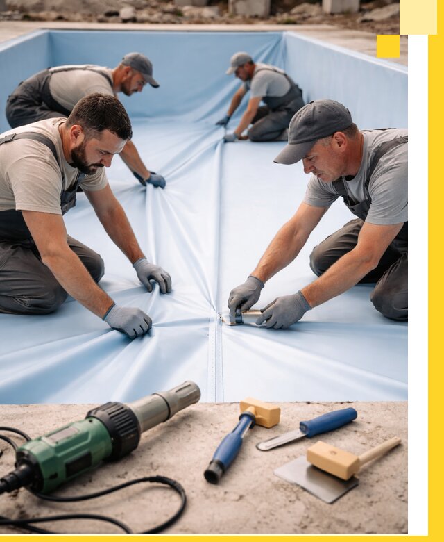 ПВХ пленка для бассейнов с монтажом и гарантией в Светлограде