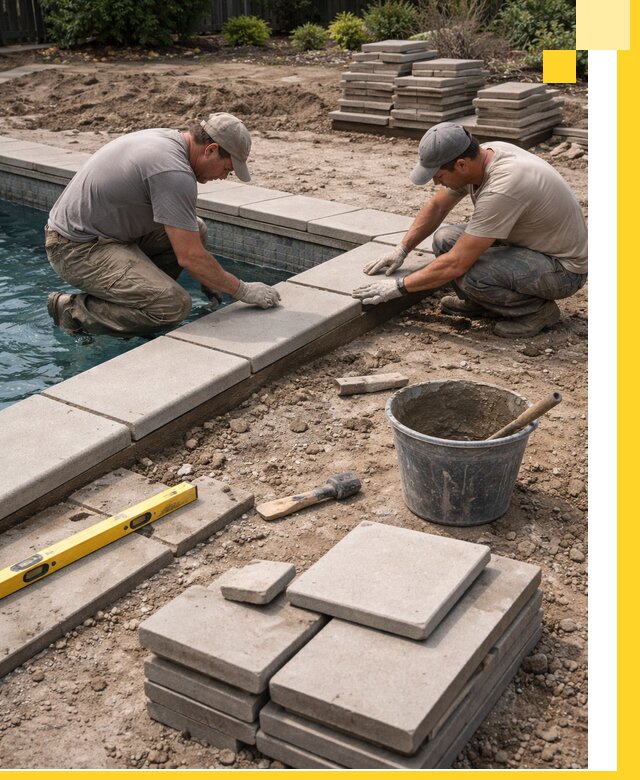 Установка и изготовление копингового камня для бассейнов в Светлограде