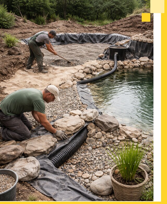 Строительство природных бассейнов и озер в Светлограде под ключ