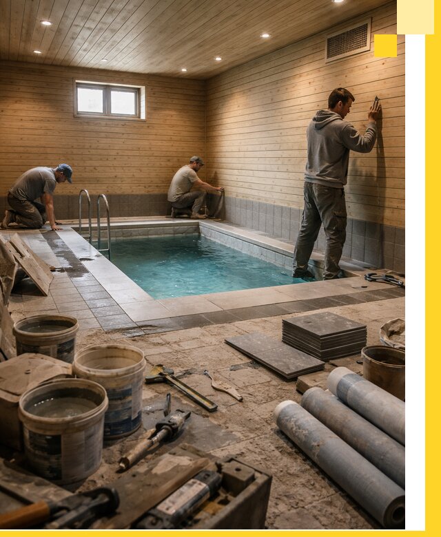 Строительство бани с бассейном и сауной под ключ в Светлограде