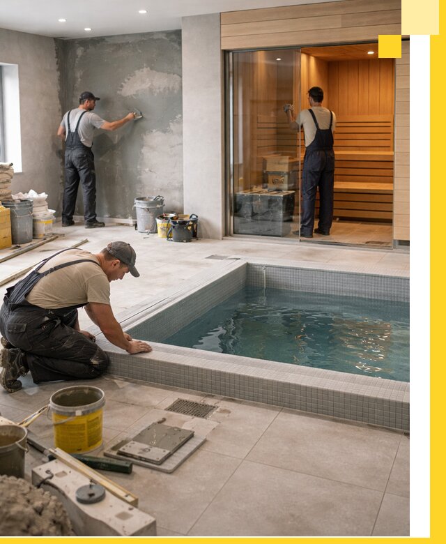 Проектирование и строительство сауны с бассейном в Светлограде