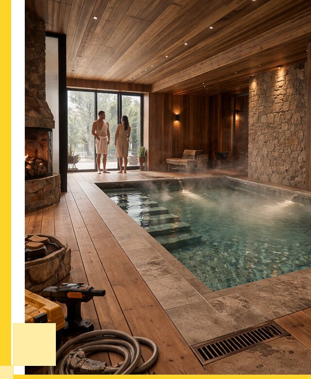 Проекты бань с бассейном под ключ в Светлограде от 76185 р., ЭриданСвт