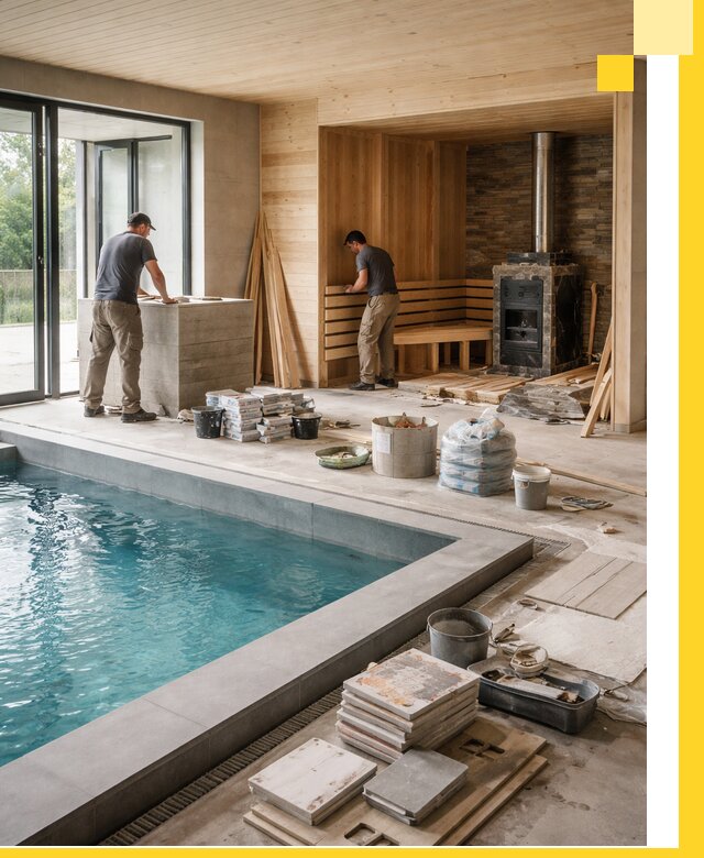 Проектирование и строительство бань с бассейном в Светлограде