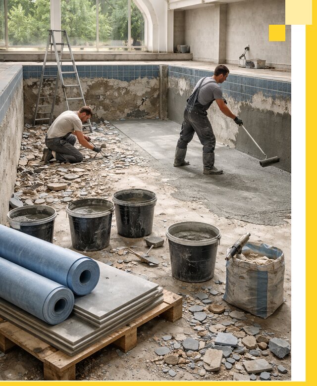 Реконструкция бассейнов в Светлограде: ремонт, гидроизоляция