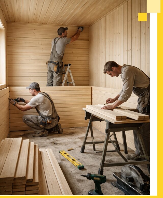 Обшивка саун в Светлограде из натуральной древесины под ключ