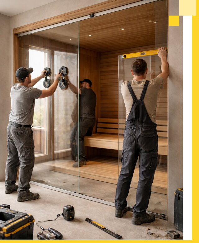 Производство и монтаж стеклянных саун под ключ в Светлограде