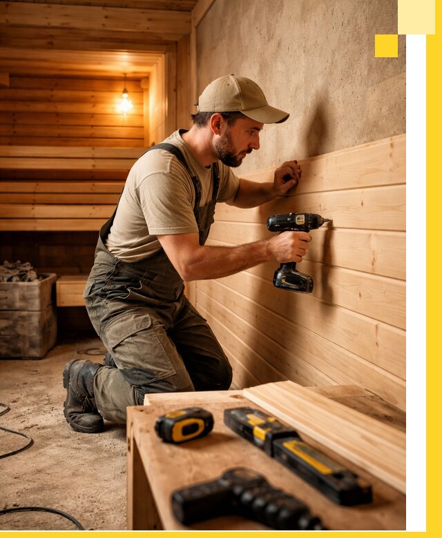 Профессиональная внутренняя отделка бани в Светлограде под ключ