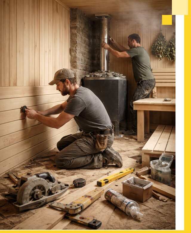 Полное строительство и оснащение парных под ключ в Светлограде