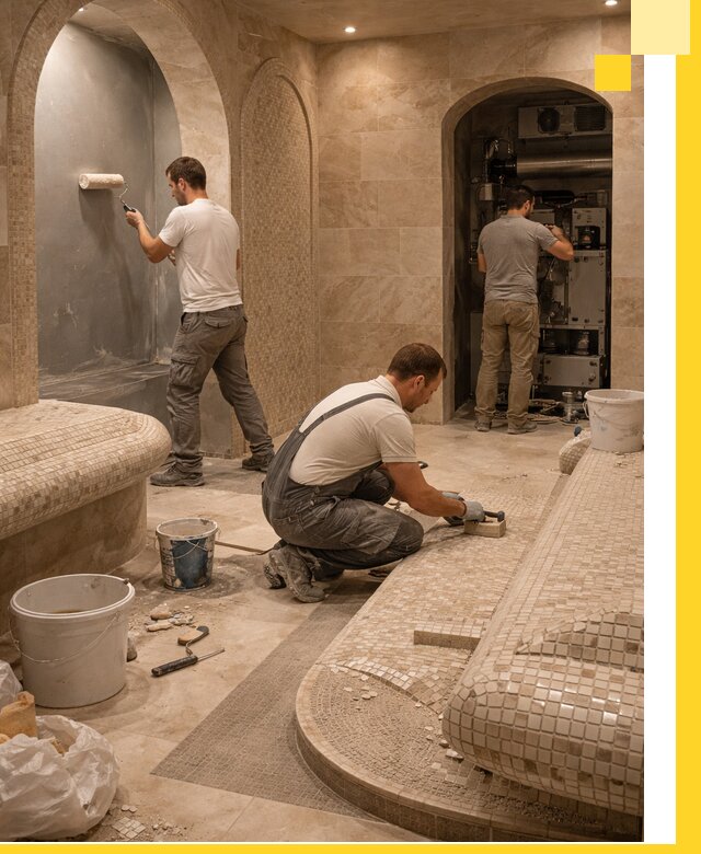 Строительство бани с хамамом и бассейном под ключ в Светлограде