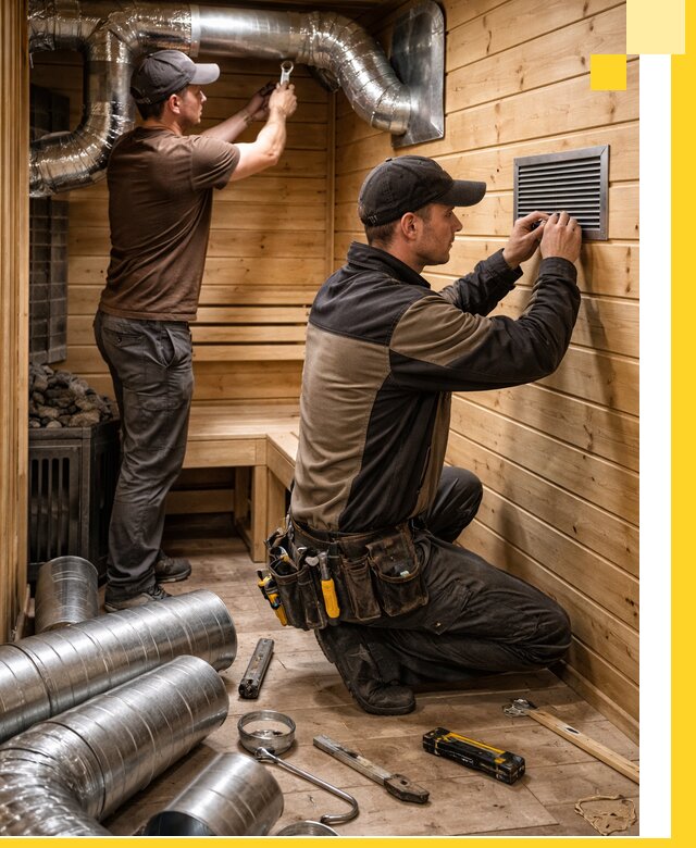 Проектирование и монтаж вентиляции бани в Светлограде под ключ