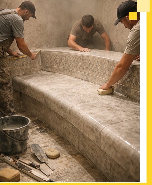 Изготовление и установка сидений для хамама в Светлограде